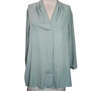 Green V Neck Blouse Size Large